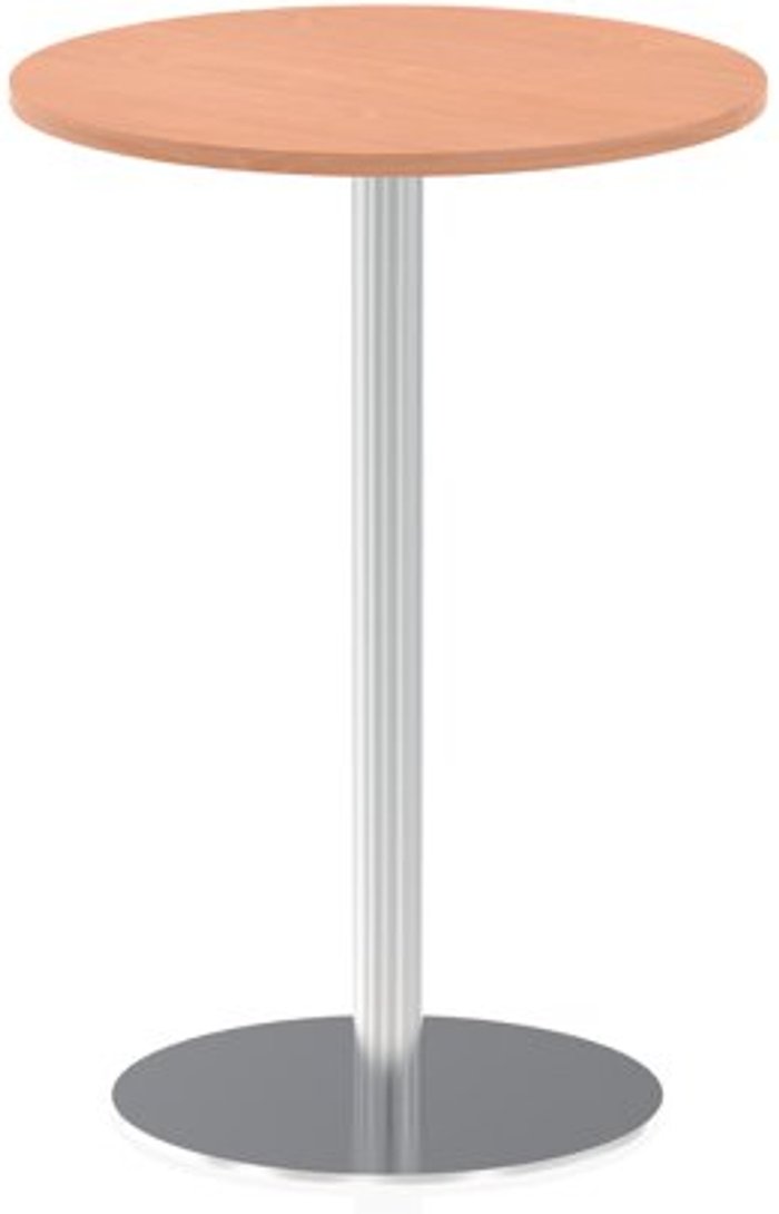 Office Monster | Italia Italia 800mm Poseur Round Table Beech Top 1145mm High Leg Italia Italia 800mm Poseur Round Table Beech Top 1145mm High Leg