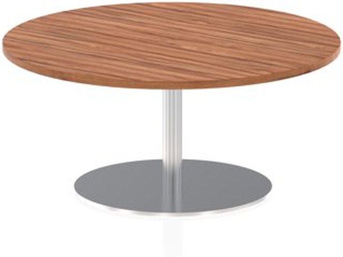 Office Monster | Impulse Italia Poseur Table Round 1000 Top 475 High Walnut Impulse Italia Poseur Table Round 1000 Top 475 High Walnut