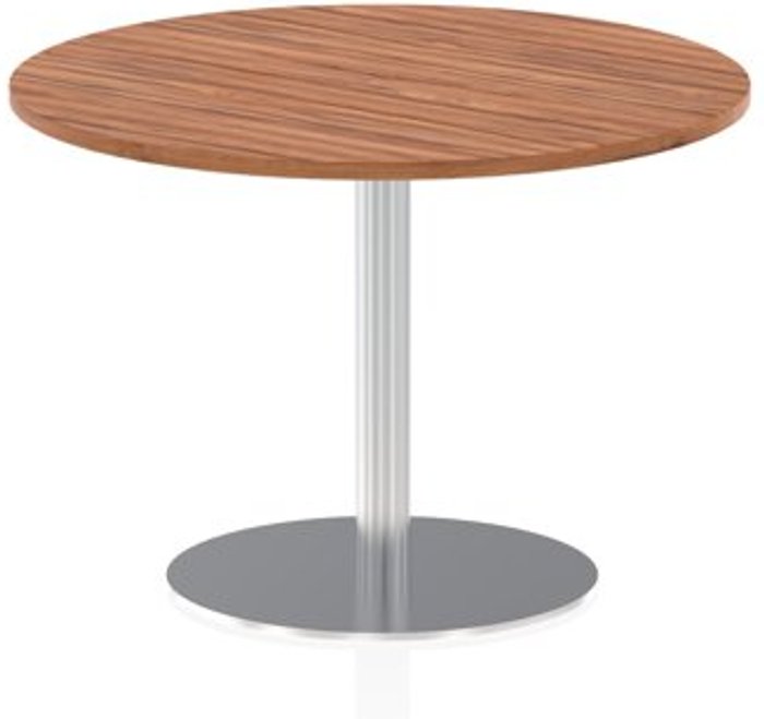 Office Monster | Impulse Italia Poseur Table Round 1000 Top 725 High Walnut Impulse Italia Poseur Table Round 1000 Top 725 High Walnut