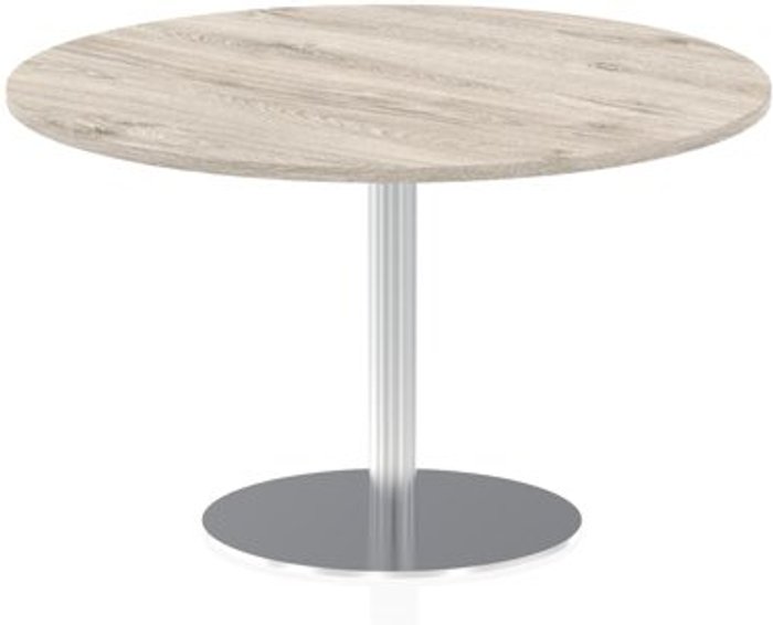 Office Monster | Impulse Italia Poseur Table Round 1200 Top 725 High Grey Oak Impulse Italia Poseur Table Round 1200 Top 725 High Grey Oak