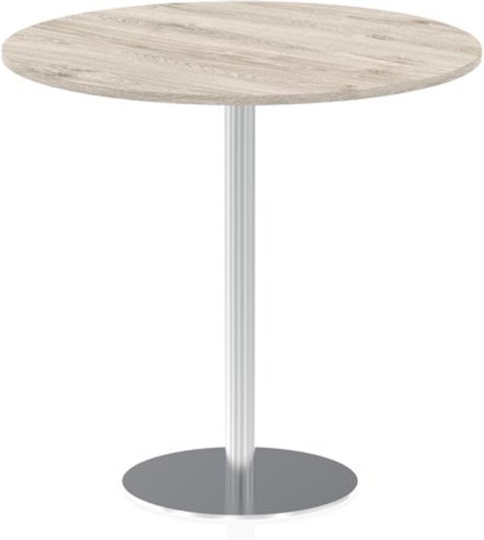 Office Monster | Impulse Italia Poseur Table Round 1200 Top 1145 High Grey Oak Impulse Italia Poseur Table Round 1200 Top 1145 High Grey Oak