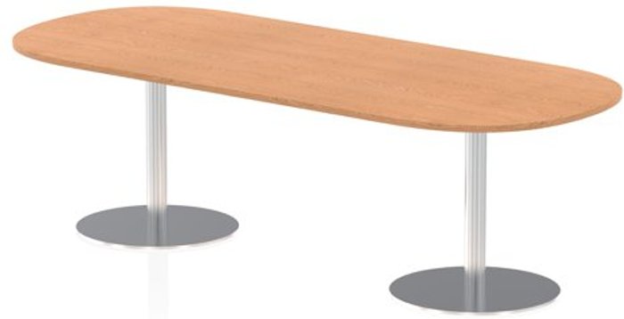 Office Monster | Italia Italia 2400mm Poseur Boardroom Table Oak Top 725mm High Leg Italia Italia 2400mm Poseur Boardroom Table Oak Top 725mm High Leg