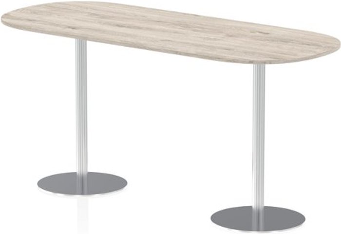 Office Monster | Impulse Italia Poseur Boardroom Table 2400 Top 1145 High Grey Oak Impulse Italia Poseur Boardroom Table 2400 Top 1145 High Grey Oak