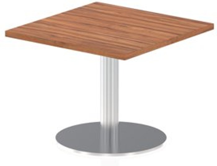 Office Monster | Impulse Italia Poseur Table Square 600/600 Top 475 High Walnut Impulse Italia Poseur Table Square 600/600 Top 475 High Walnut