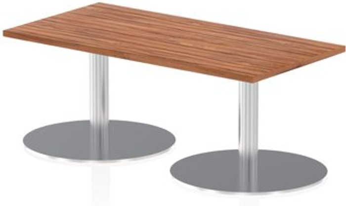 Office Monster | Italia Italia 1200 x 600mm Poseur Rectangular Table Walnut Top 475mm High Leg Italia Italia 1200 x 600mm Poseur Rectangular Table Walnut Top 475mm High Leg