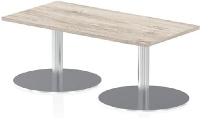 Office Monster | Italia Italia 1200 x 600mm Poseur Rectangular Table Grey Oak Top 475mm High Leg Italia Italia 1200 x 600mm Poseur Rectangular Table Grey Oak Top 475mm High Leg
