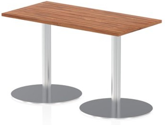 Office Monster | Impulse Italia Poseur Table Rectangle 1200/600 Top 725 High Walnut Impulse Italia Poseur Table Rectangle 1200/600 Top 725 High Walnut
