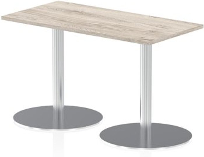 Office Monster | Impulse Italia Poseur Table Rectangle 1200/600 Top 725 High Grey Oak Impulse Italia Poseur Table Rectangle 1200/600 Top 725 High Grey Oak
