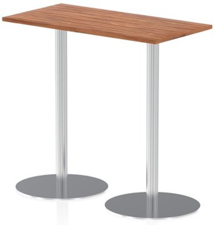 Office Monster | Impulse Italia Poseur Table Rectangle 1200/600 Top 1145 High Walnut Impulse Italia Poseur Table Rectangle 1200/600 Top 1145 High Walnut
