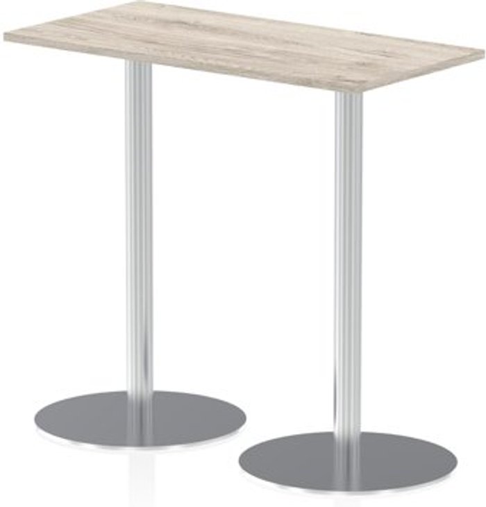 Office Monster | Impulse Italia Poseur Table Rectangle 1200/600 Top 1145 High Grey Oak Impulse Italia Poseur Table Rectangle 1200/600 Top 1145 High Grey Oak