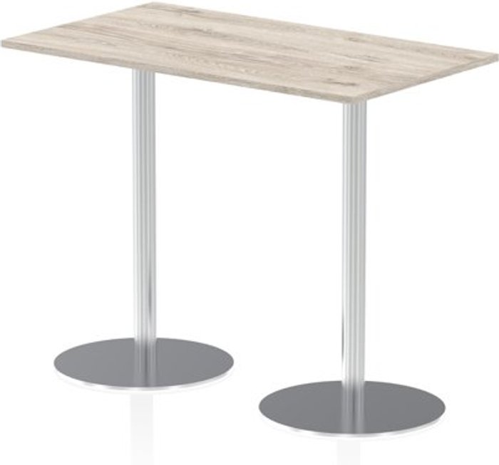 Office Monster | Impulse Italia Poseur Table Rectangle 1400/800 Top 1145 High Grey Oak Impulse Italia Poseur Table Rectangle 1400/800 Top 1145 High Grey Oak