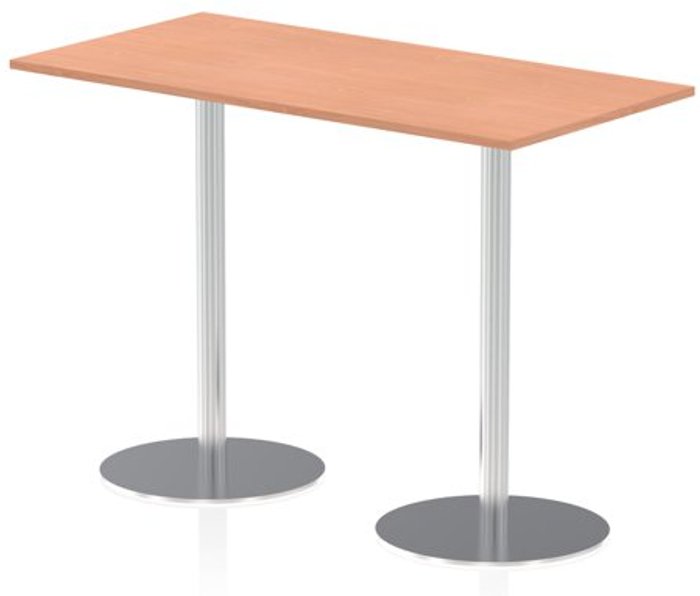 Office Monster | Italia Italia 1600 x 800mm Poseur Rectangular Table Beech Top 1145mm High Leg Italia Italia 1600 x 800mm Poseur Rectangular Table Beech Top 1145mm High Leg