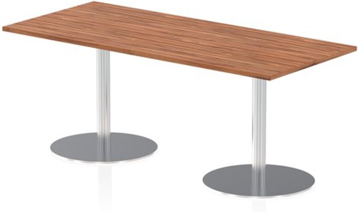 Office Monster | Impulse Italia Poseur Table Rectangle 1800/800 Top 725 High Walnut Impulse Italia Poseur Table Rectangle 1800/800 Top 725 High Walnut