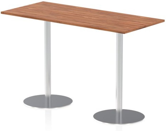 Office Monster | Impulse Italia Poseur Table Rectangle 1800/800 Top 1145 High Walnut Impulse Italia Poseur Table Rectangle 1800/800 Top 1145 High Walnut