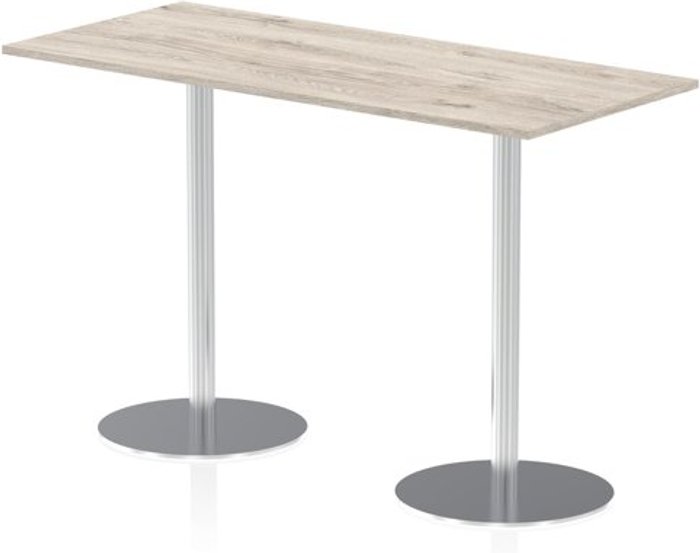 Office Monster | Impulse Italia Poseur Table Rectangle 1800/800 Top 1145 High Grey Oak Impulse Italia Poseur Table Rectangle 1800/800 Top 1145 High Grey Oak