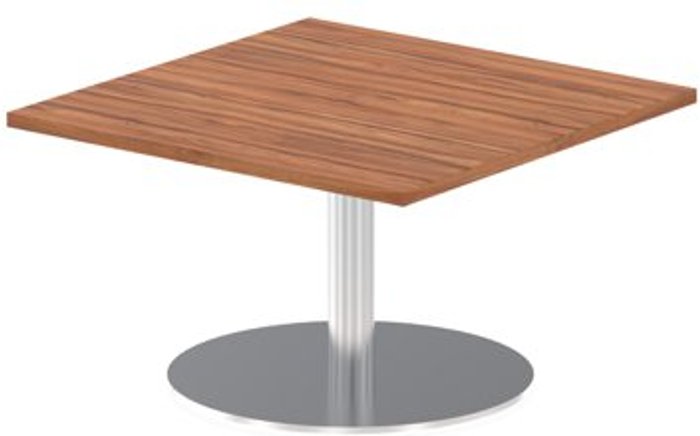 Office Monster | Impulse Italia Poseur Table Square 800/800 Top 475 High Walnut Impulse Italia Poseur Table Square 800/800 Top 475 High Walnut