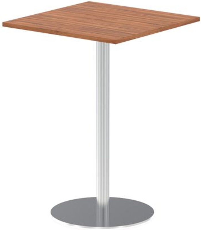 Office Monster | Impulse Italia Poseur Table Square 800/800 Top 1145 High Walnut Impulse Italia Poseur Table Square 800/800 Top 1145 High Walnut