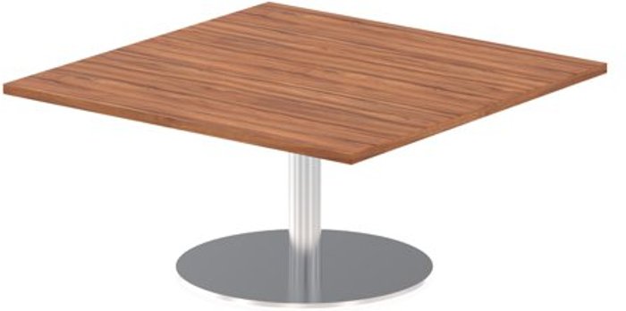 Office Monster | Impulse Italia Poseur Table Square 1000/1000 Top 475 High Walnut Impulse Italia Poseur Table Square 1000/1000 Top 475 High Walnut
