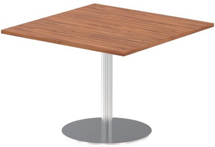 Office Monster | Impulse Italia Poseur Table Square 1000/1000 Top 725 High Walnut Impulse Italia Poseur Table Square 1000/1000 Top 725 High Walnut