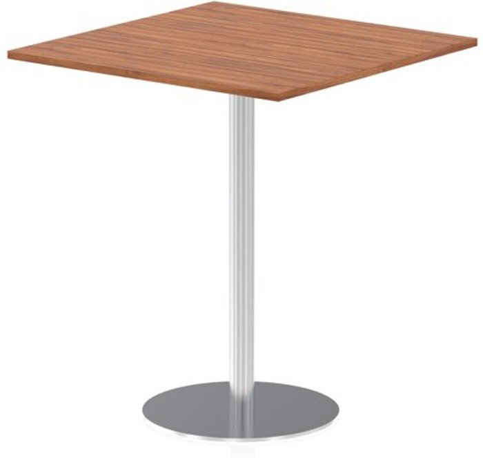 Office Monster | Impulse Italia Poseur Table Square 1000/1000 Top 1145 High Walnut Impulse Italia Poseur Table Square 1000/1000 Top 1145 High Walnut