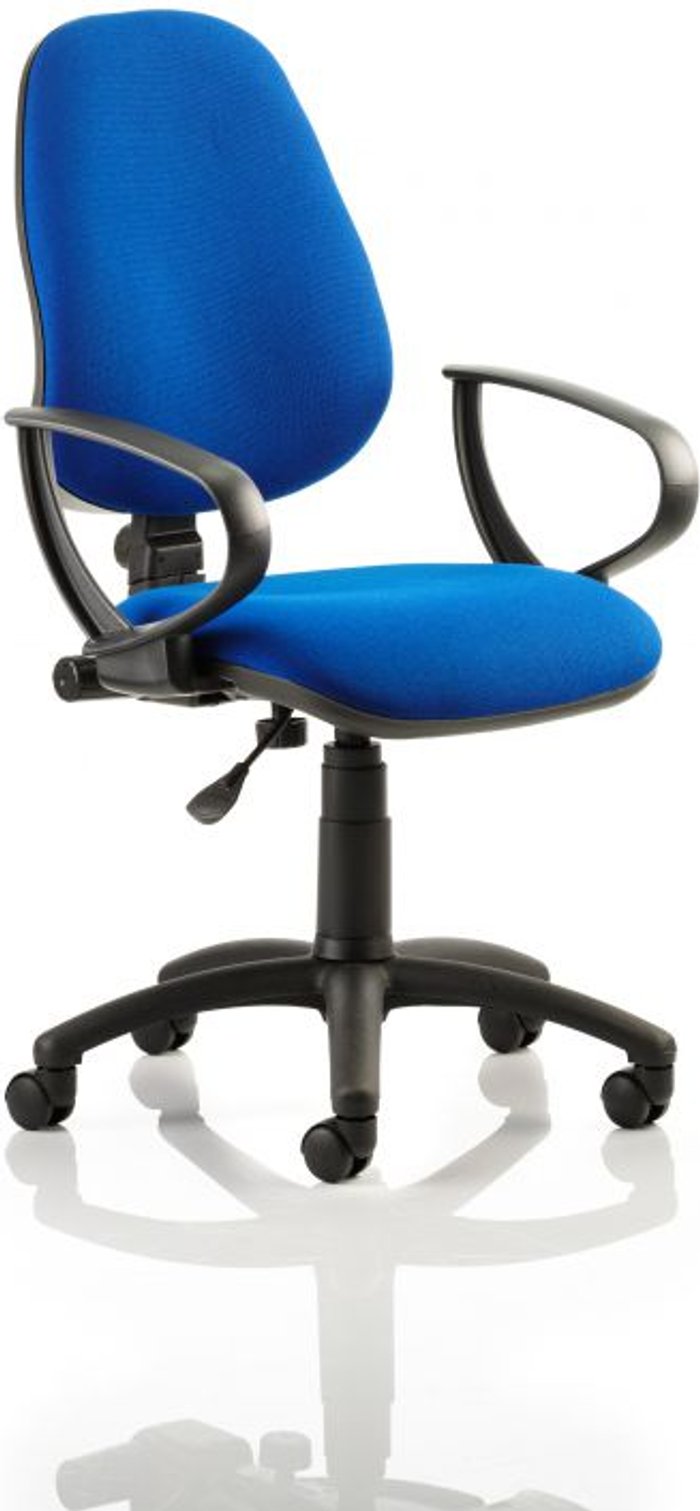 Office Monster | Eclipse I Eclipse I Lever Task Operator Chair Blue With Loop Arms Eclipse I Eclipse I Lever Task Operator Chair Blue With Loop Arms