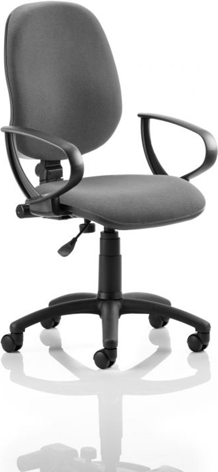 Office Monster | Eclipse I Eclipse I Lever Task Operator Chair Charcoal With Loop Arms Eclipse I Eclipse I Lever Task Operator Chair Charcoal With Loop Arms