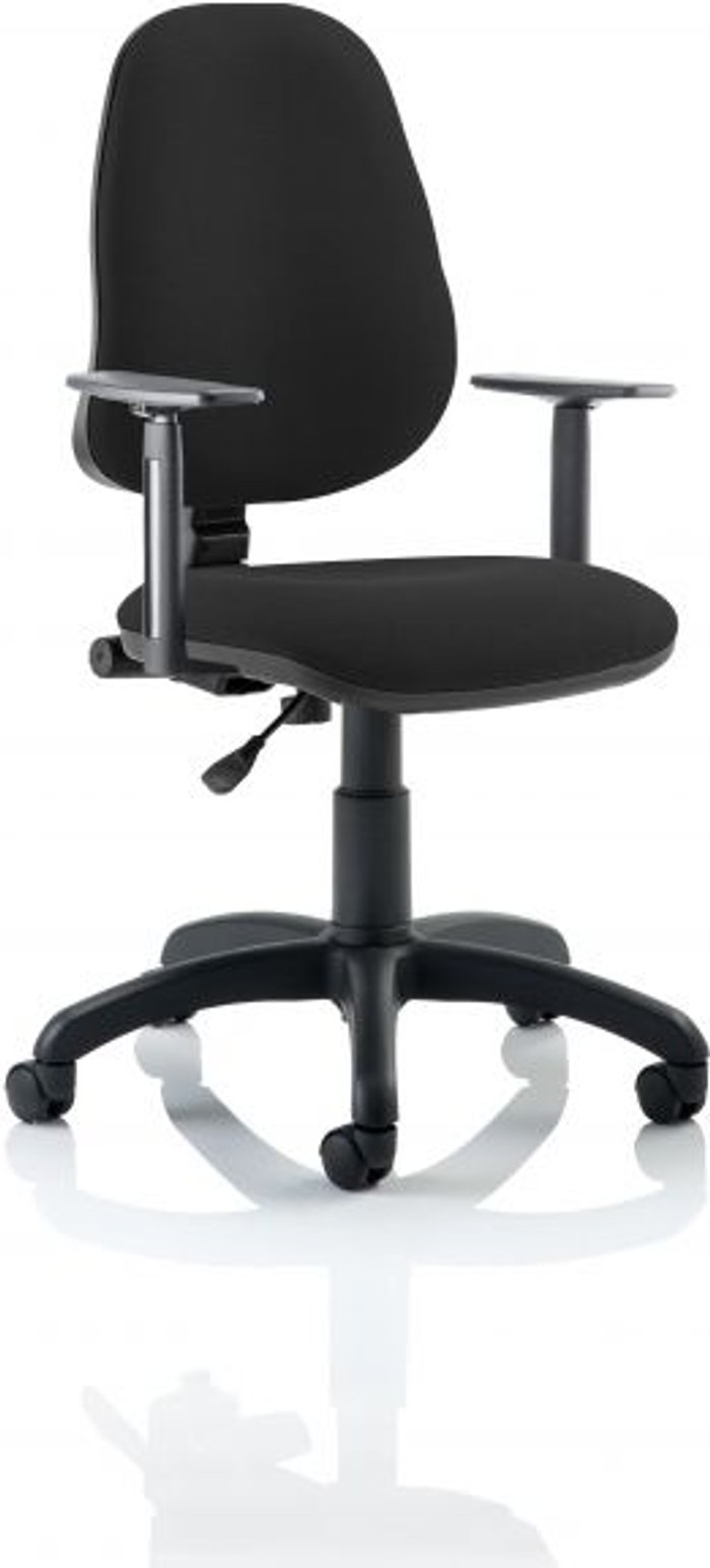 Office Monster | Eclipse I Eclipse I Lever Task Operator Chair Black With Height Adjustable Arms Eclipse I Eclipse I Lever Task Operator Chair Black With Height Adjustable Arms