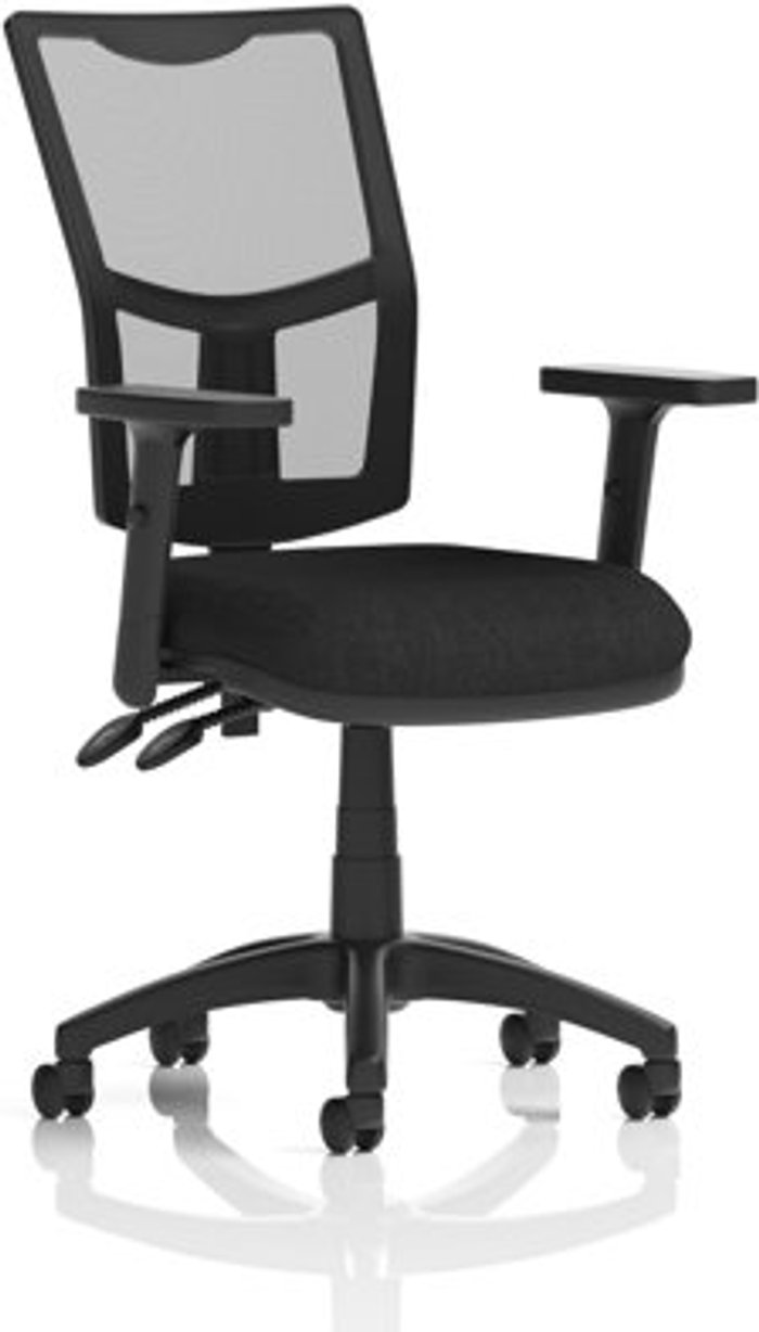 Office Monster | Eclipse II Eclipse II Lever Task Operator Chair Mesh Back With Black Seat With Height Adjustable Arms Eclipse II Eclipse II Lever Task Operator Chair Mesh Back With Black Seat With Height Adjustable Arms