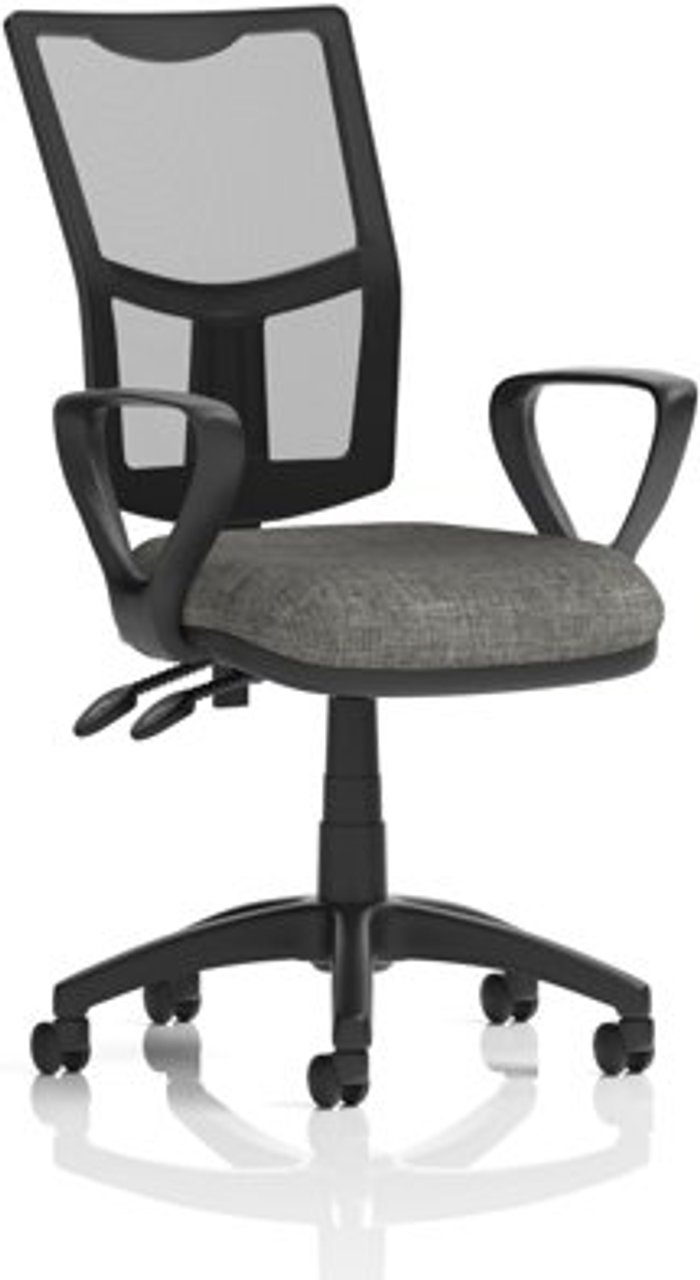 Office Monster | Eclipse II Eclipse II Lever Task Operator Chair Mesh Back With Charcoal Seat With loop Arms Eclipse II Eclipse II Lever Task Operator Chair Mesh Back With Charcoal Seat With loop Arms