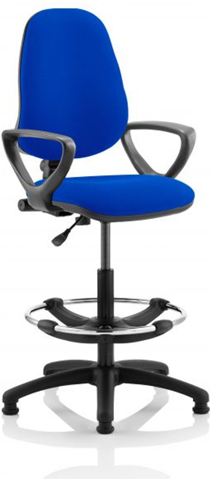 Office Monster | Eclipse I Eclipse I Lever Task Operator Chair Blue With Loop Arms With Hi Rise Draughtsman Kit Eclipse I Eclipse I Lever Task Operator Chair Blue With Loop Arms With Hi Rise Draughtsman Kit