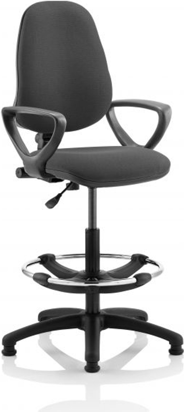 Office Monster | Eclipse I Eclipse I Lever Task Operator Chair Charcoal With Loop Arms With Hi Rise Draughtsman Kit Eclipse I Eclipse I Lever Task Operator Chair Charcoal With Loop Arms With Hi Rise Draughtsman Kit