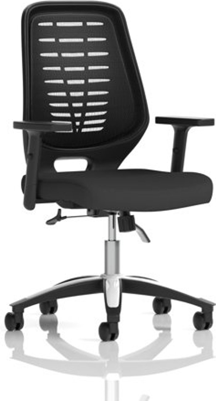 Office Monster | Relay Relay Task Operator Chair Airmesh Seat Black Back With Height Adjustable Arms Relay Relay Task Operator Chair Airmesh Seat Black Back With Height Adjustable Arms