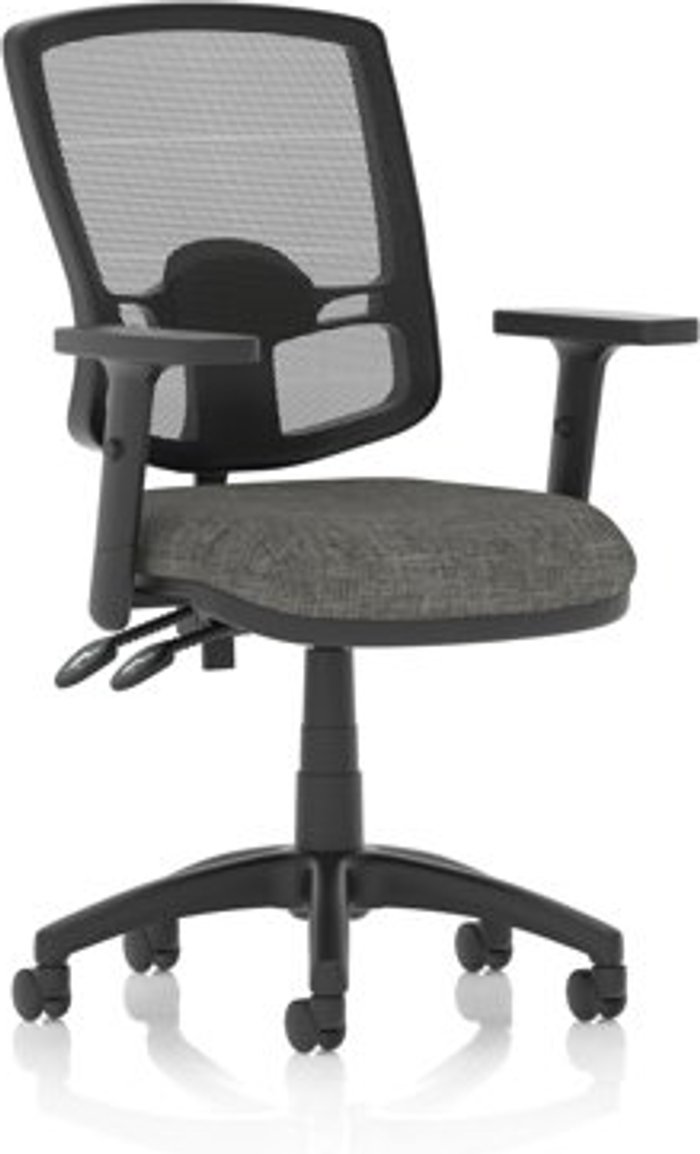 Office Monster | Eclipse Plus Eclipse Plus II Lever Task Operator Chair Mesh Back Deluxe With Charcoal Seat With Height Adjustable Arms Eclipse Plus Eclipse Plus II Lever Task Operator Chair Mesh Back Deluxe With Charcoal Seat With Height Adjustable Arms