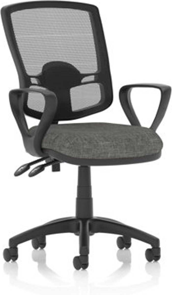 Office Monster | Eclipse Plus Eclipse Plus II Lever Task Operator Chair Mesh Back Deluxe With Charcoal Seat With loop Arms Eclipse Plus Eclipse Plus II Lever Task Operator Chair Mesh Back Deluxe With Charcoal Seat With loop Arms