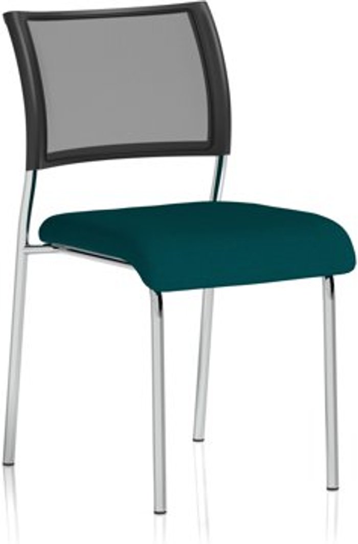 Office Monster | Brunswick Brunswick No Arm Bespoke Colour Seat Chrome Frame Maringa Teal Brunswick Brunswick No Arm Bespoke Colour Seat Chrome Frame Maringa Teal