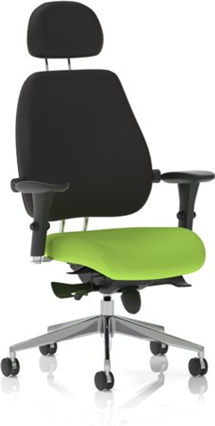 Office Monster | Chiro Chiro Plus Ultimate With Headrest Bespoke Colour Seat Lime Chiro Chiro Plus Ultimate With Headrest Bespoke Colour Seat Lime