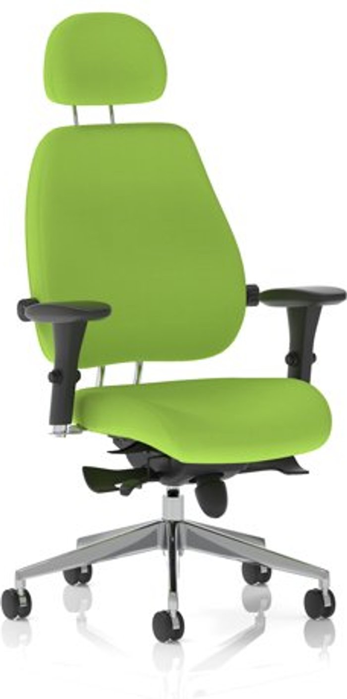 Office Monster | Chiro Chiro Plus Ultimate With Headrest Bespoke Colour Lime Chiro Chiro Plus Ultimate With Headrest Bespoke Colour Lime