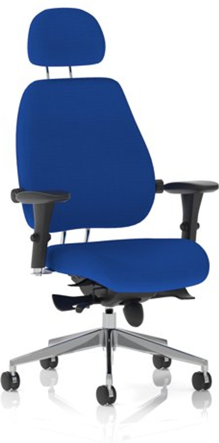Office Monster | Chiro Chiro Plus Ultimate With Headrest Bespoke Colour Admiral Blue Chiro Chiro Plus Ultimate With Headrest Bespoke Colour Admiral Blue