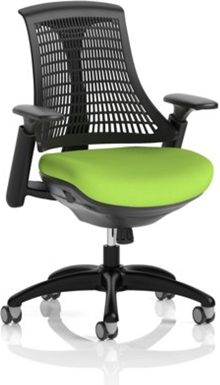 Office Monster | Flex Flex Task Operator Chair Black Frame Black Back Bespoke Colour Seat Lime Flex Flex Task Operator Chair Black Frame Black Back Bespoke Colour Seat Lime