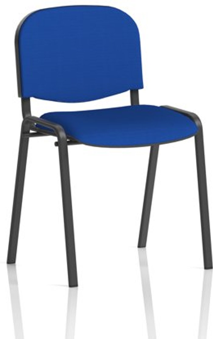 Office Monster | ISO ISO Black Frame Bespoke Colour Fabric - (Min Order Qty X 4) Admiral Blue ISO ISO Black Frame Bespoke Colour Fabric - (Min Order Qty X 4) Admiral Blue