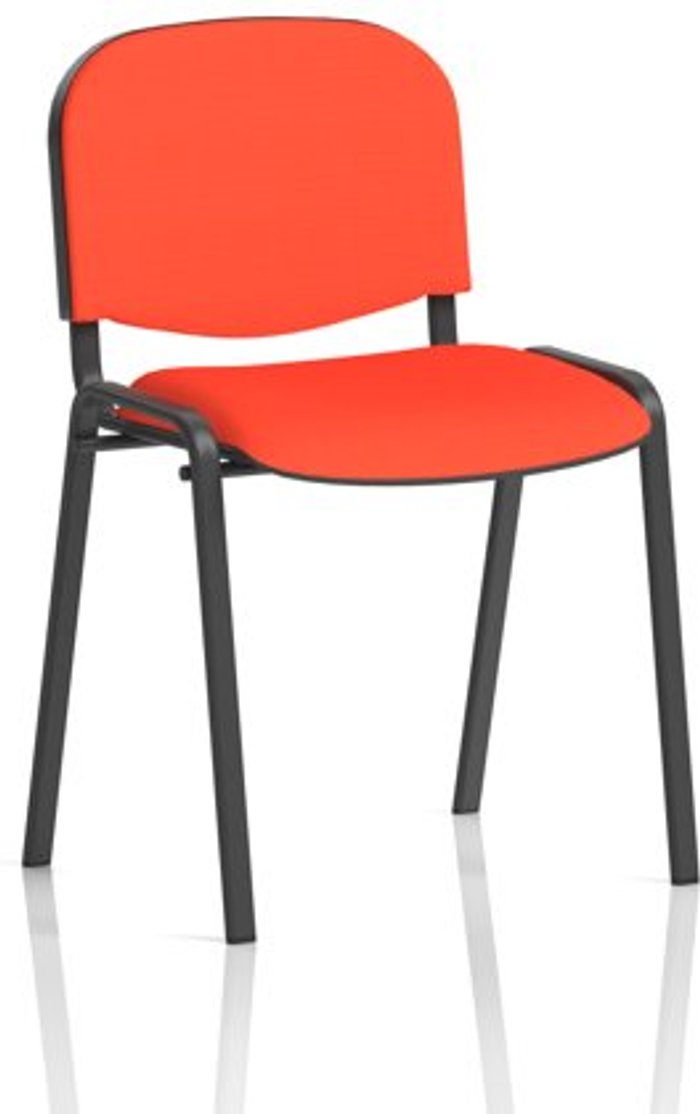Office Monster | ISO ISO Black Frame Bespoke Colour Fabric - (Min Order Qty X 4) Orange ISO ISO Black Frame Bespoke Colour Fabric - (Min Order Qty X 4) Orange