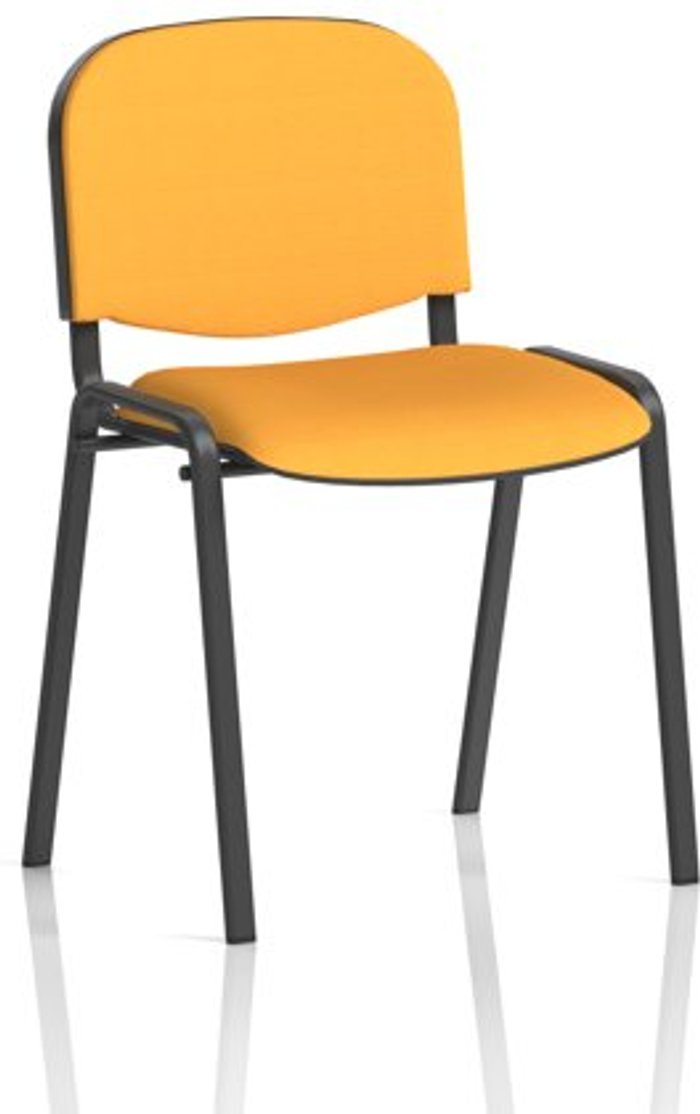 Office Monster | ISO ISO Black Frame Bespoke Colour Fabric - (Min Order Qty X 4) Yellow ISO ISO Black Frame Bespoke Colour Fabric - (Min Order Qty X 4) Yellow