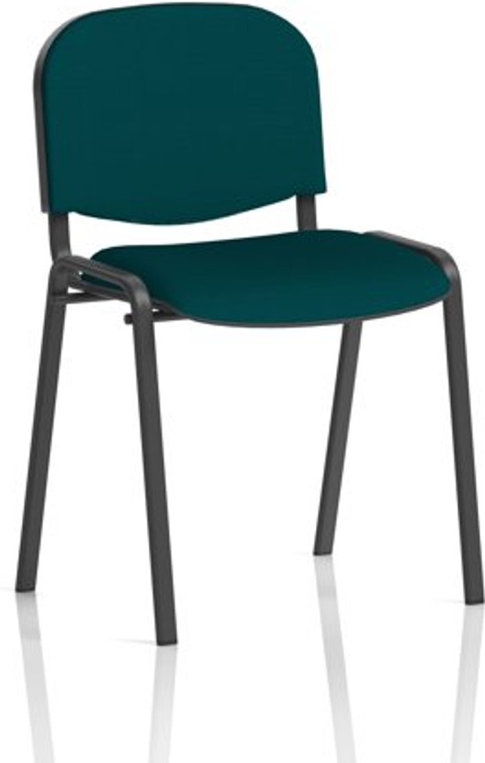 Office Monster | ISO ISO Black Frame Bespoke Colour Fabric - (Min Order Qty X 4) Teal ISO ISO Black Frame Bespoke Colour Fabric - (Min Order Qty X 4) Teal