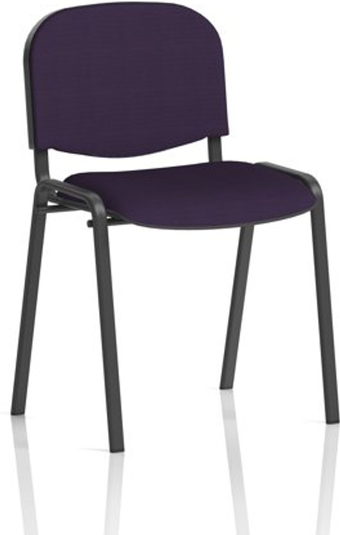 Office Monster | ISO ISO Black Frame Bespoke Colour Fabric - (Min Order Qty X 4) Purple ISO ISO Black Frame Bespoke Colour Fabric - (Min Order Qty X 4) Purple