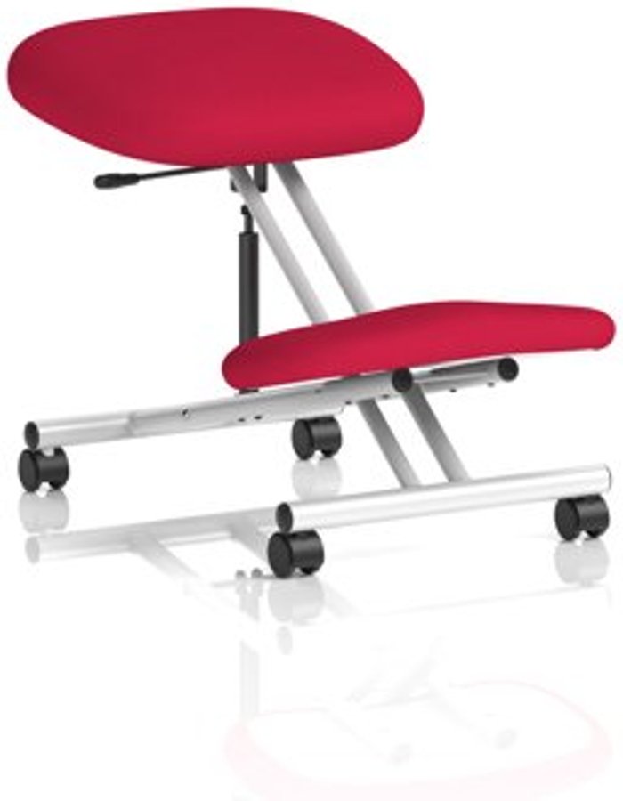 Office Monster | Kneeler Kneeling Stool Silver Frame Bespoke Colour Bergamot Cherry Kneeler Kneeling Stool Silver Frame Bespoke Colour Bergamot Cherry