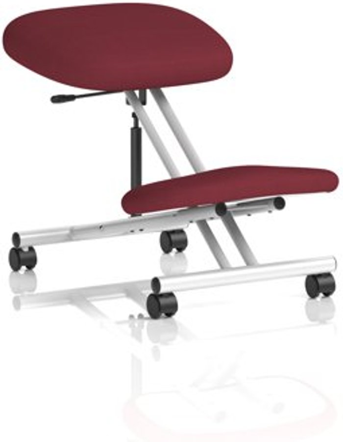 Office Monster | Kneeler Kneeling Stool Silver Frame Bespoke Colour Ginseng Chilli Kneeler Kneeling Stool Silver Frame Bespoke Colour Ginseng Chilli