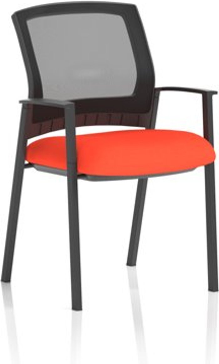Office Monster | Metro Metro Visitor Chair Bespoke Colour Seat Orange Metro Metro Visitor Chair Bespoke Colour Seat Orange