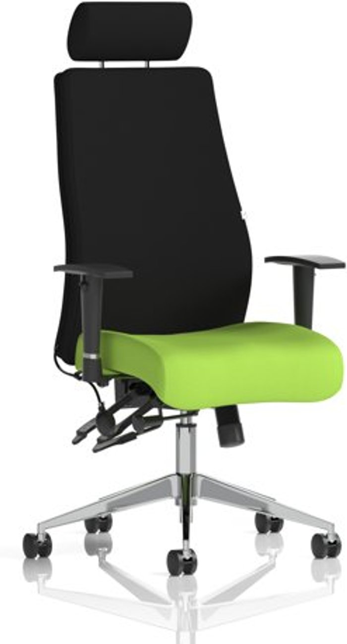 Office Monster | Onyx Onyx Bespoke Colour Seat With Headrest Lime Onyx Onyx Bespoke Colour Seat With Headrest Lime