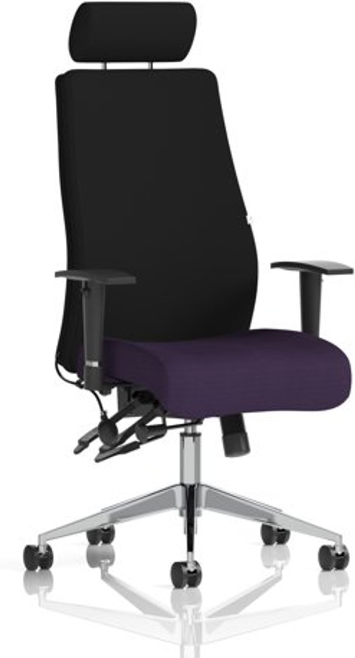 Office Monster | Onyx Onyx Bespoke Colour Seat With Headrest Purple Onyx Onyx Bespoke Colour Seat With Headrest Purple