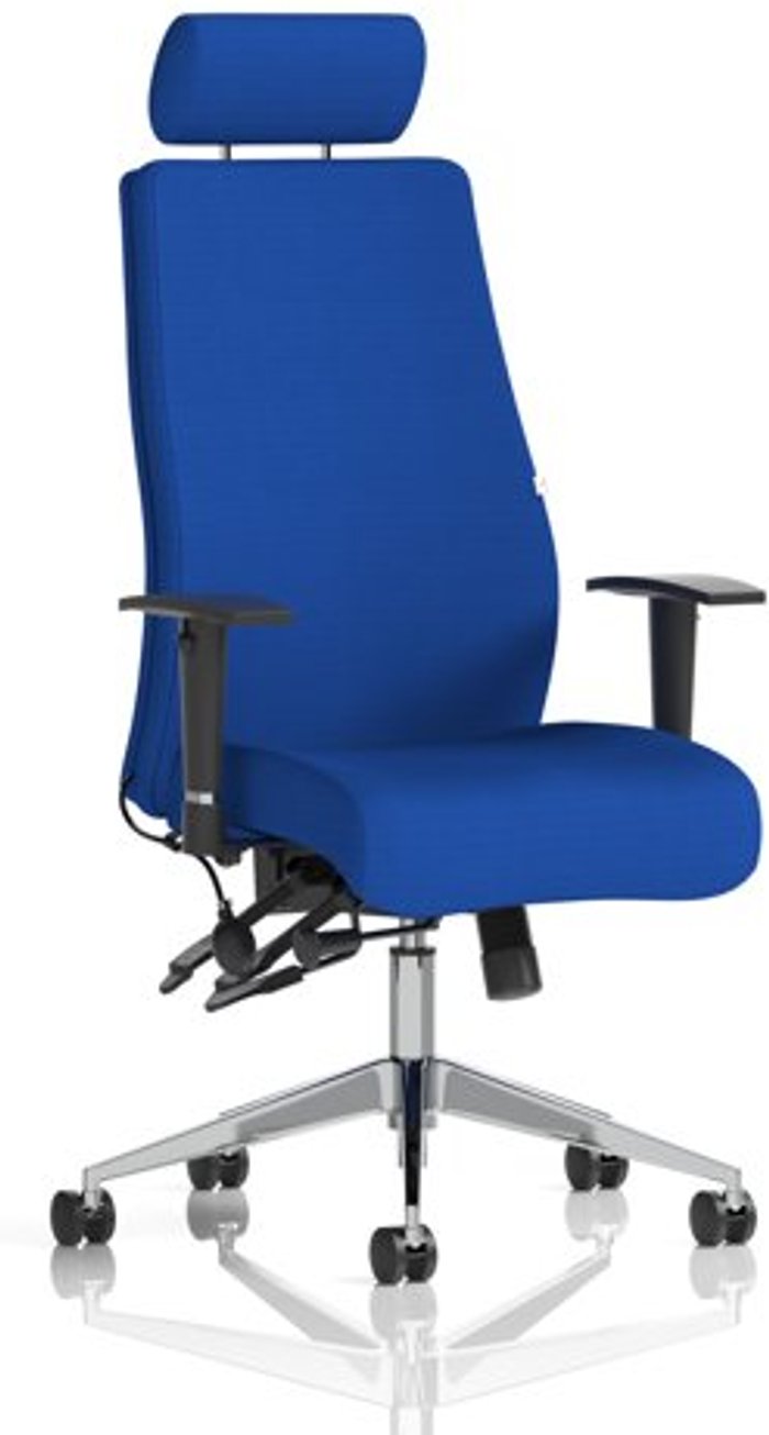 Office Monster | Onyx Onyx Bespoke Colour With Headrest Admiral Blue Onyx Onyx Bespoke Colour With Headrest Admiral Blue